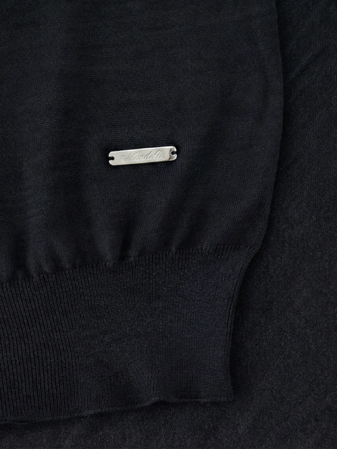 Wool & Cashmere Knitted Highneck - Black