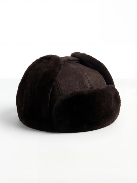 Cashmere & Mink Cap- Brown