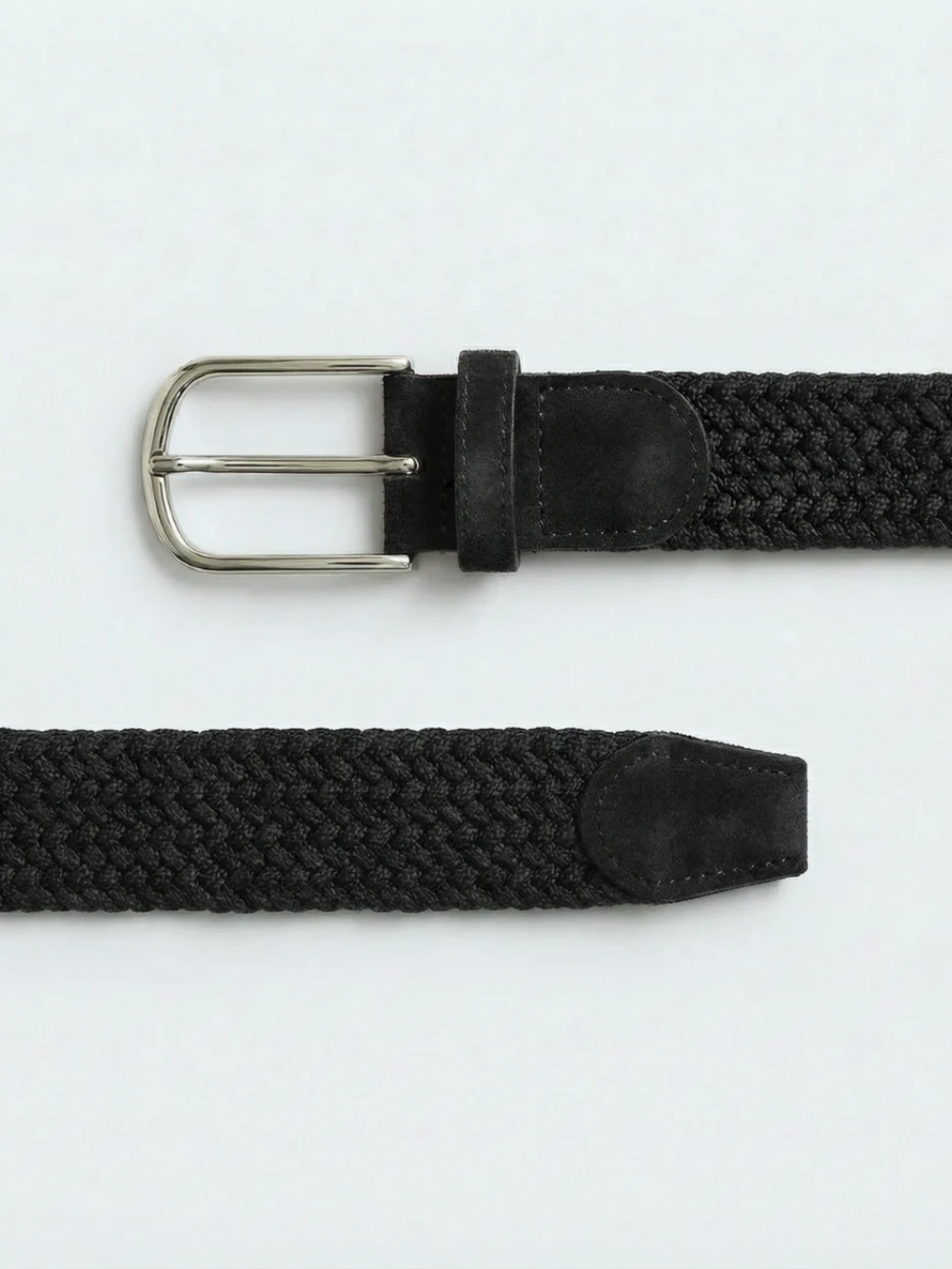 Braided Fabric Belt – Black