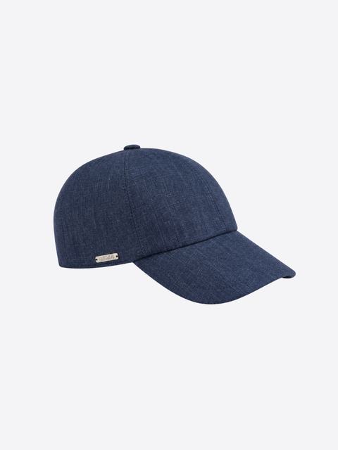 Wool, Silk & Linen Cap – Avio Blue