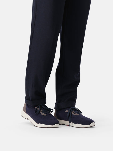 Wool Knit Sneakers- Navy