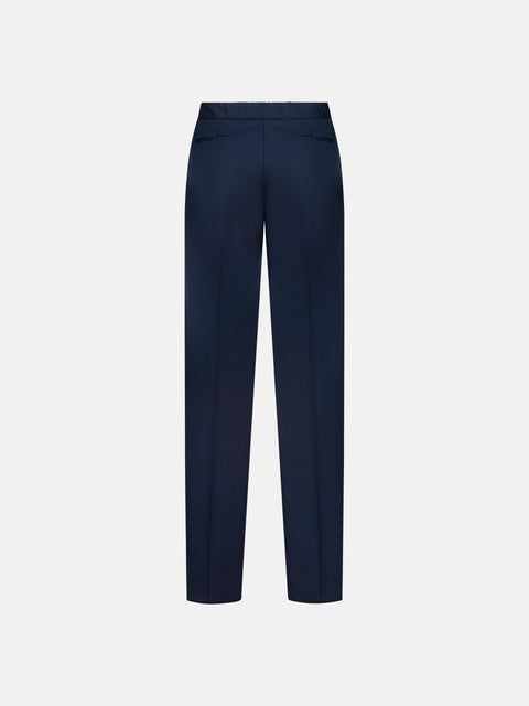 Pure Wool Jogging Trousers -Deep Blue