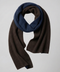 Pure Cashmere Reversible Scarf – Dark Brown