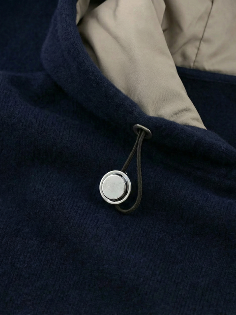 Pure Cashmere Blouson- Night Blue