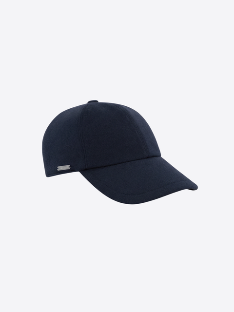 Cashmere Baseball Cap – Night Blue