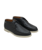 Grained Leather Lace-Up Shoes – Black