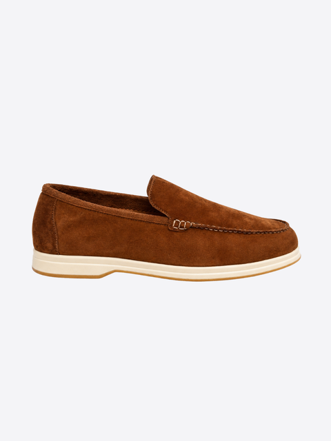 Suede Loafers – Cognac