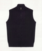 Wool & Cashmere Zip Vest- Black