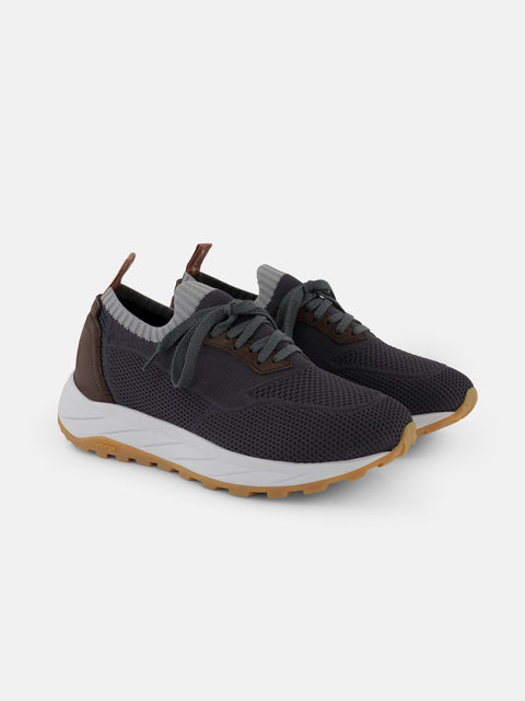 Toprun Sneakers - Grey & Brown