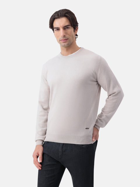 Pure Cashmere Crewneck - Light Gray