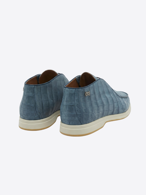 Crocodile Nubuck Leather Lace-Up Shoes – Avio