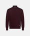 Mandelli Merino Wool Half-Zip Sweater — Dark Bordeaux