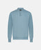 Mandelli Merino Wool Polo with Buttons — Pale Aqua