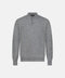 Mandelli Merino Wool Polo with Buttons — Antique Silver