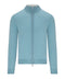 Merino Wool Full-Zip Sweater — Pale Aqua