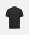 Mandelli Virgin Wool Short-Sleeve Polo with Buttons — Fir Green