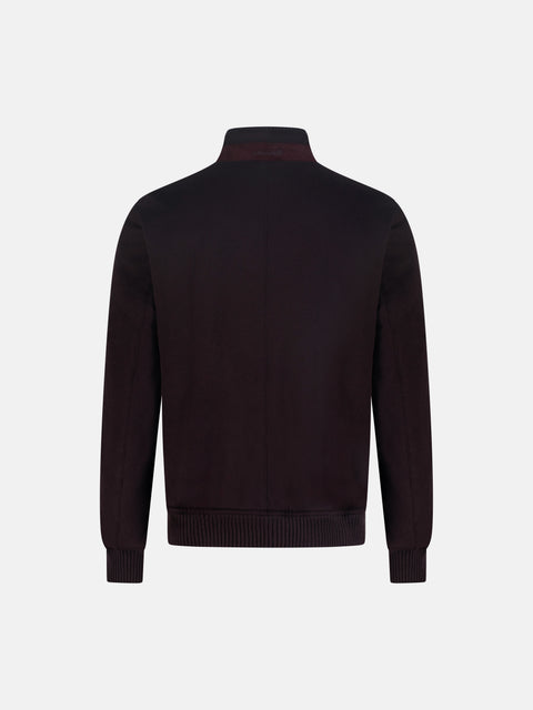 Mandelli Pure Cashmere Bomber — Burgundy, view 3