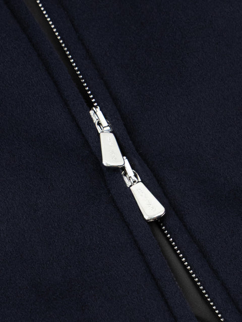 Mandelli Pure Cashmere Bomber — Navy, view 2