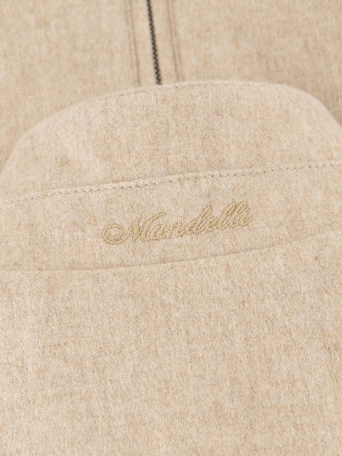 Mandelli Pure Cashmere Vest with Nylon Lining — Light Beige, view 2
