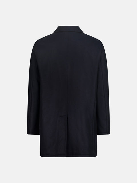 Virgin Wool & Cashmere Overjacket — Navy