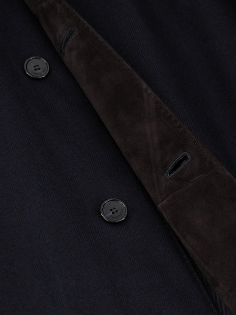 Virgin Wool & Cashmere Overjacket — Navy