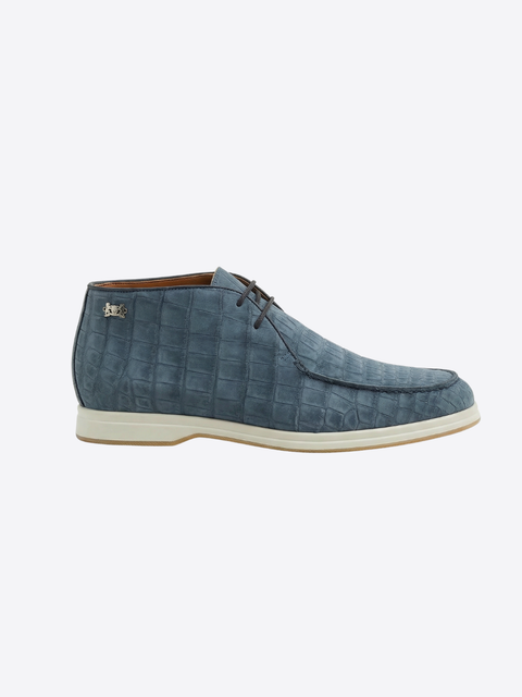 Crocodile Nubuck Leather Lace-Up Shoes – Avio