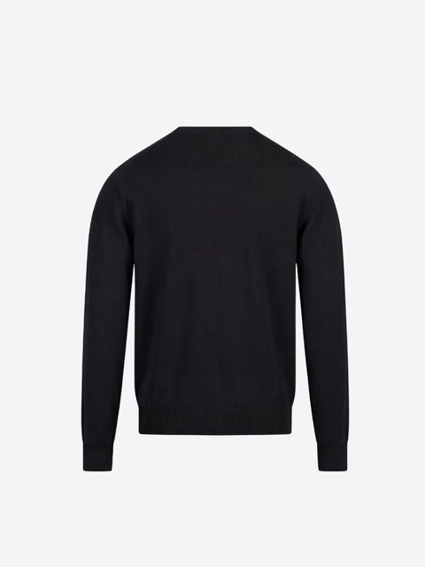 Wool & Cashmere Roundneck Sweater – Black
