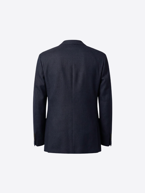 Soft Tailored Wool & Cashmere Blazer- Navy Blue