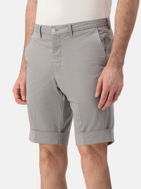 Chino Cotton Shorts - Pietra Chiara