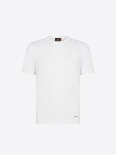 Knitted Cotton T-Shirt – White
