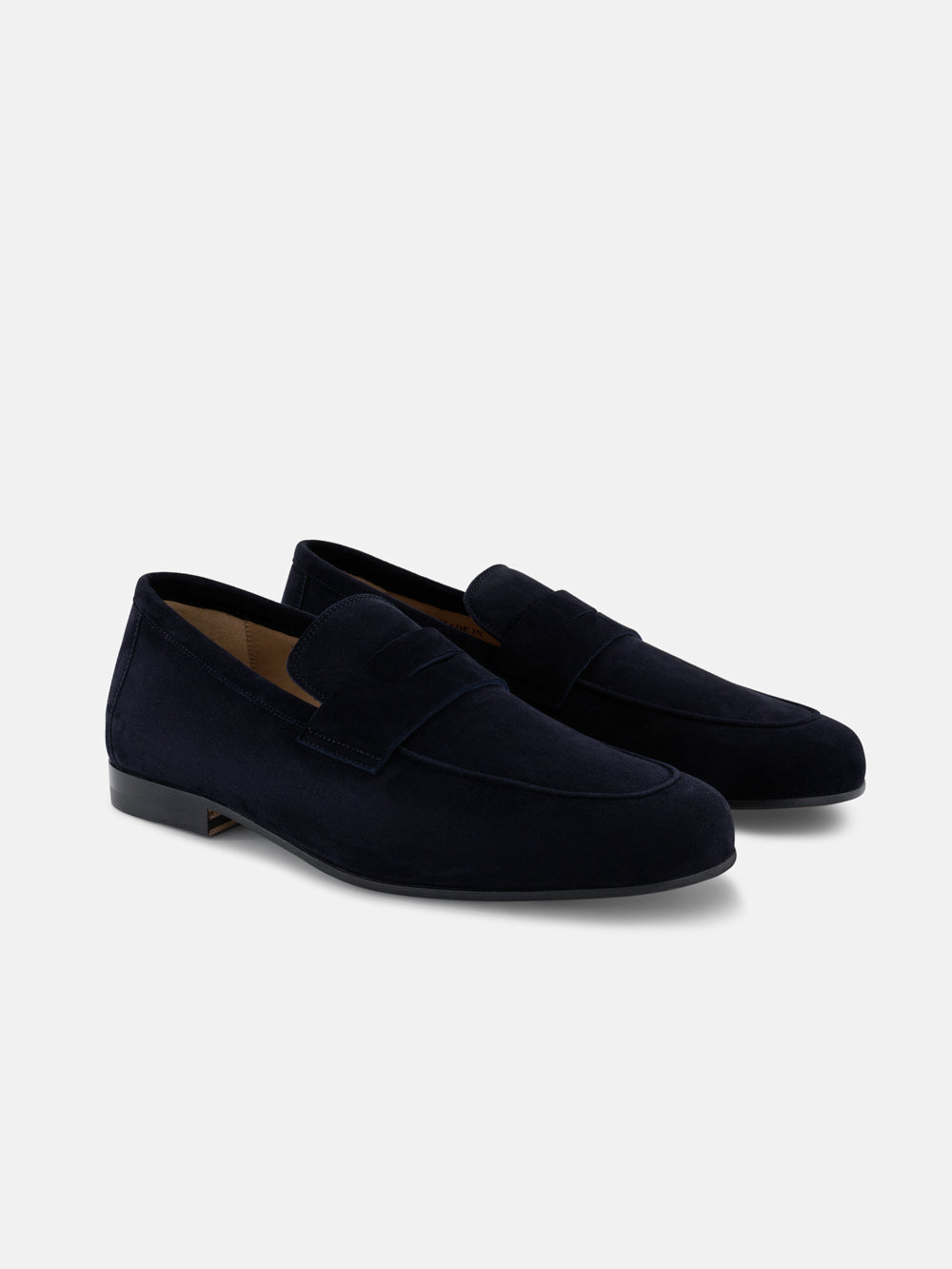 St. Tropez Leather Loafers - Navy Suede