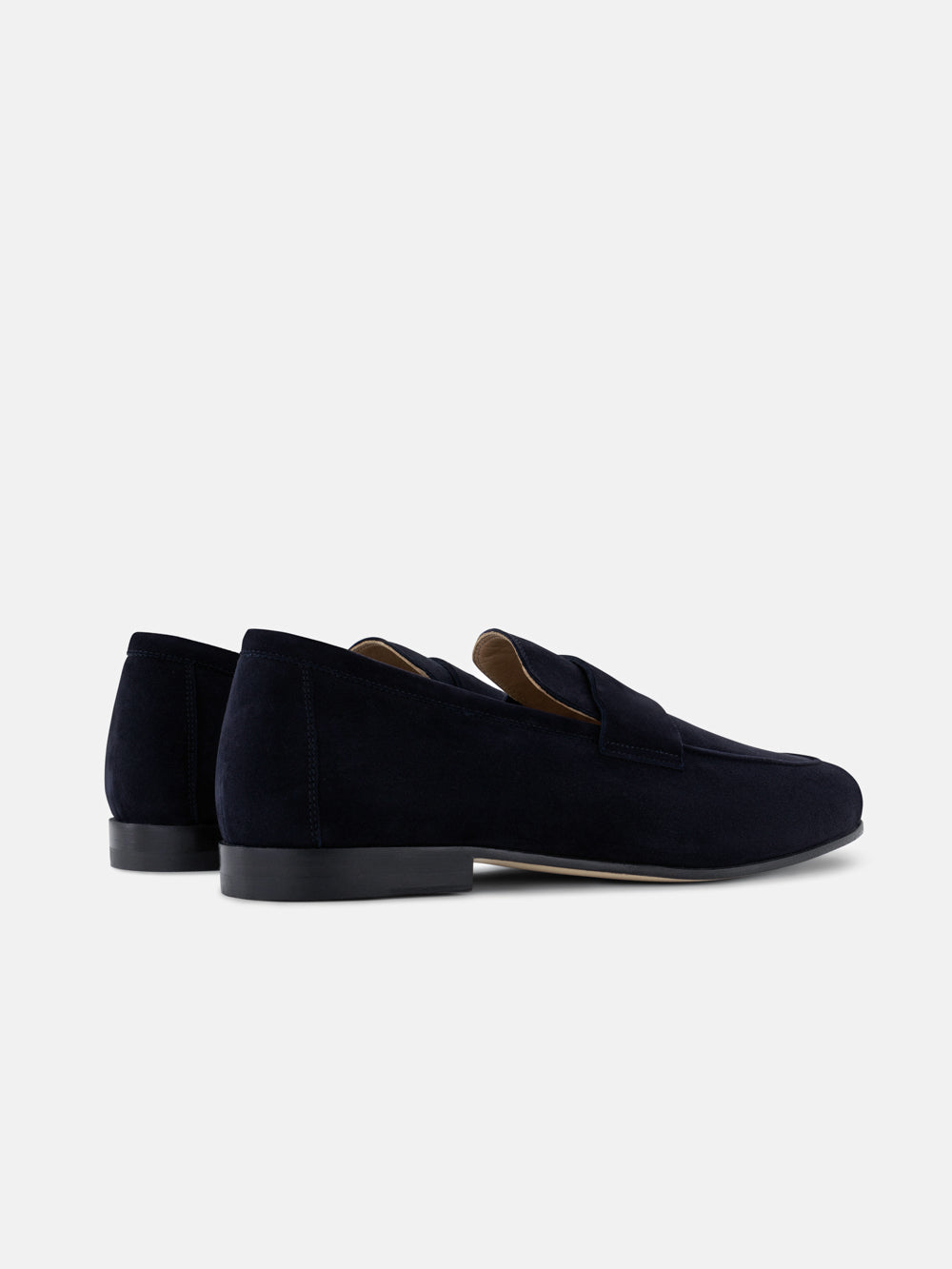 St. Tropez Leather Loafers - Navy Suede