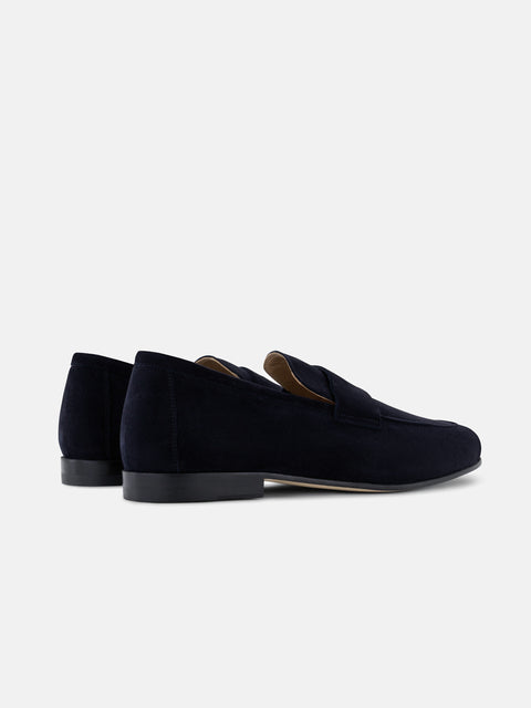 St. Tropez Leather Loafers - Dark Blue