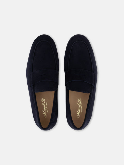 St. Tropez Leather Loafers - Dark Blue