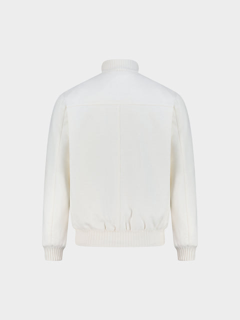 Himalayan Crocus Crocodile Leather Blouson – Ivory