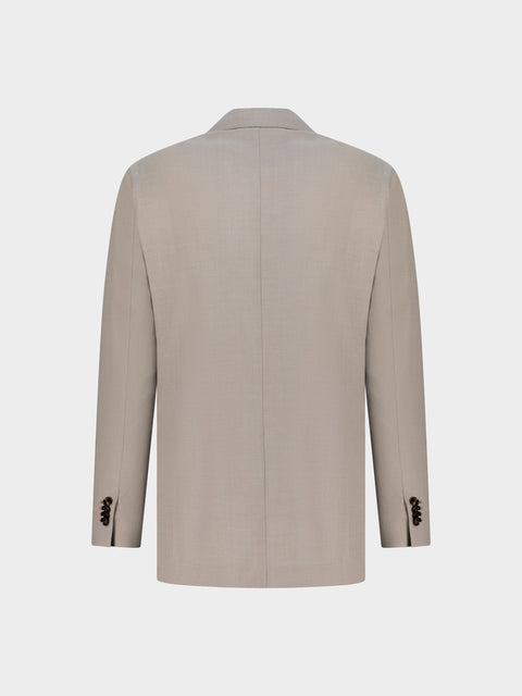 Virgin Wool Suit in Taupe