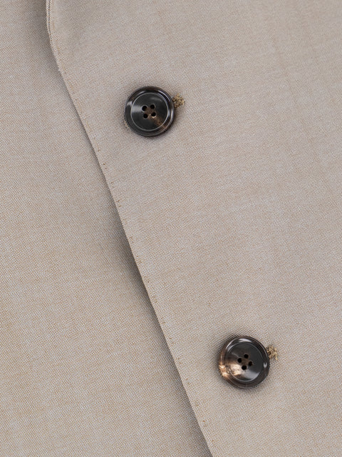 Virgin Wool Suit in Taupe