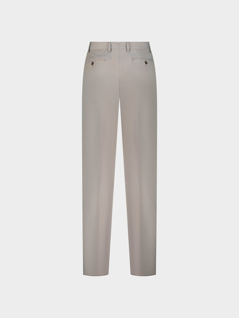 Virgin Wool Suit in Taupe