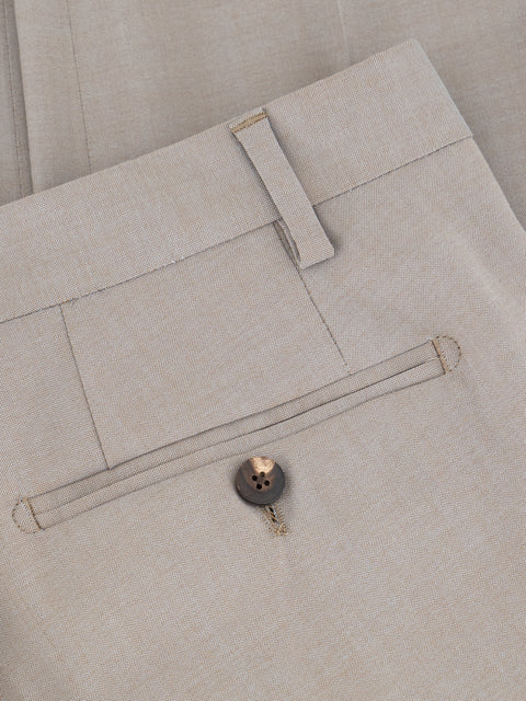 Virgin Wool Suit in Taupe
