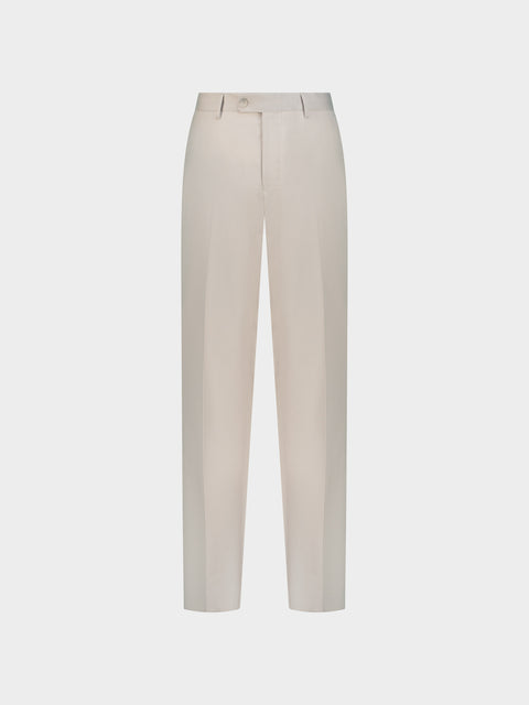Virgin Wool Trousers in Panna