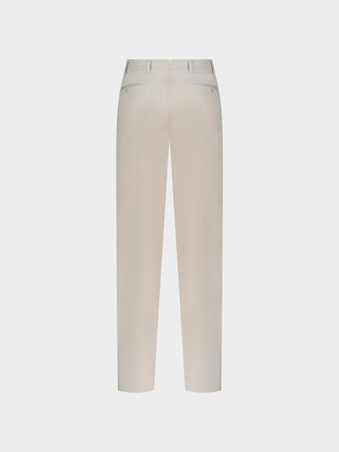 Virgin Wool Trousers in Panna