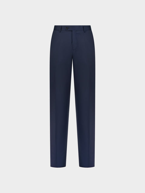 Virgin Wool Trousers in Blu Notte