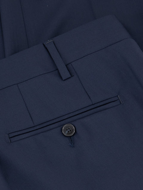 Virgin Wool Trousers in Blu Notte