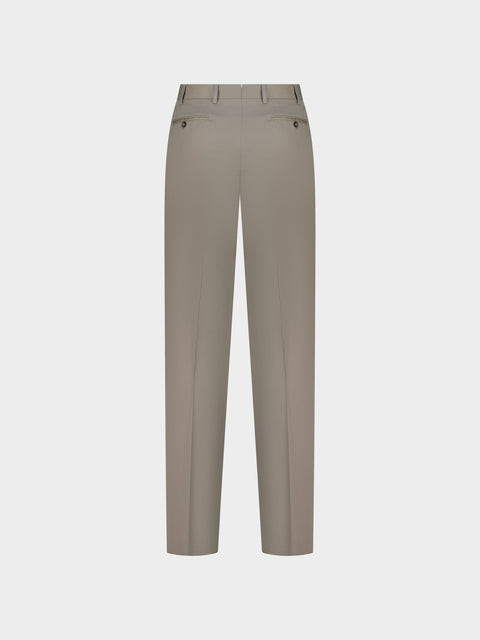 Virgin Wool Trousers in Mink
