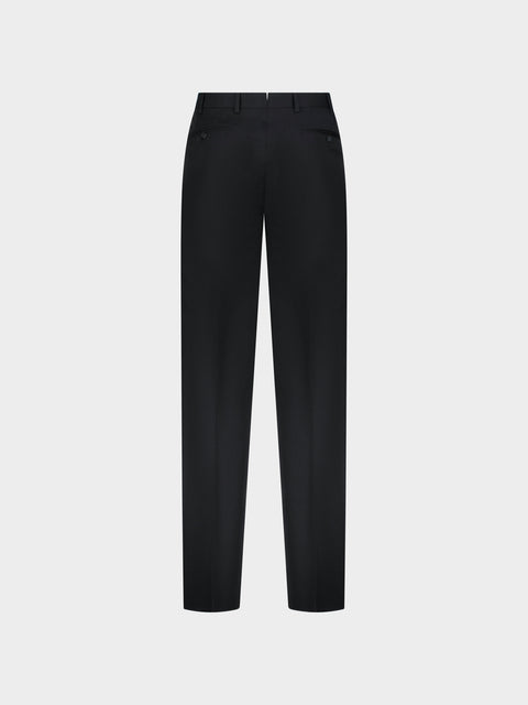 Virgin Wool Trousers in Nero