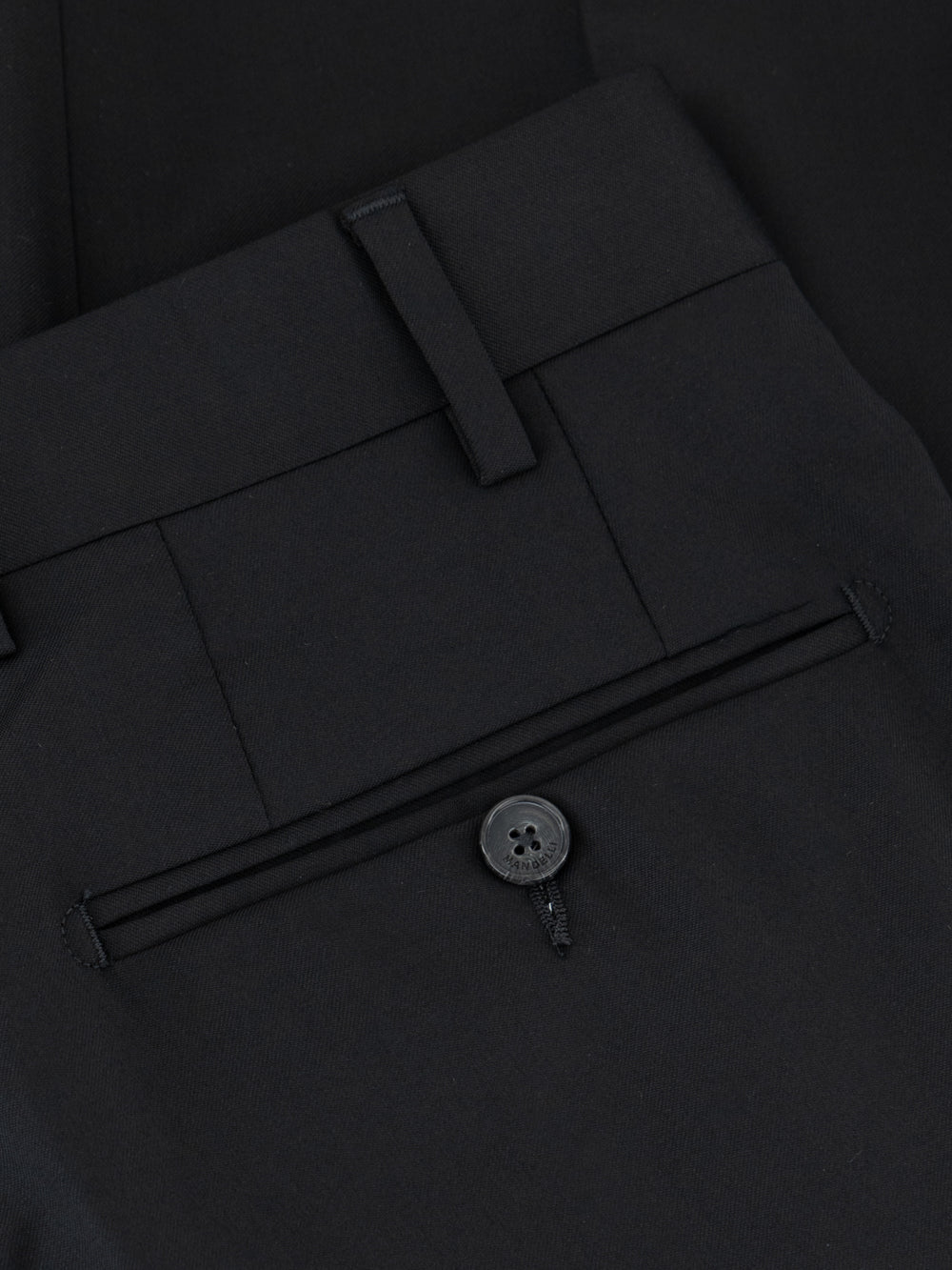 Virgin Wool Trousers in Nero