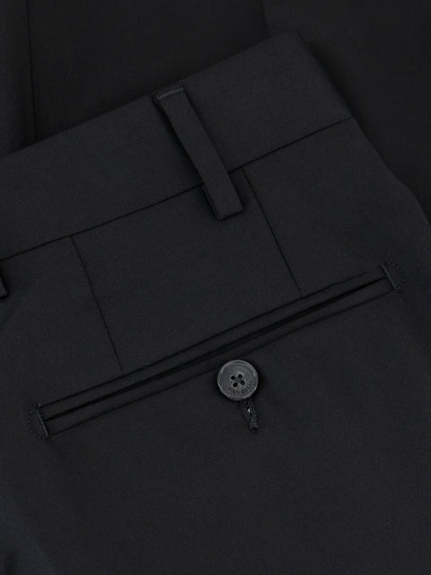 Virgin Wool Trousers in Nero