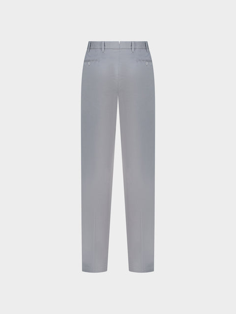 Virgin Wool Trousers in Light Grey