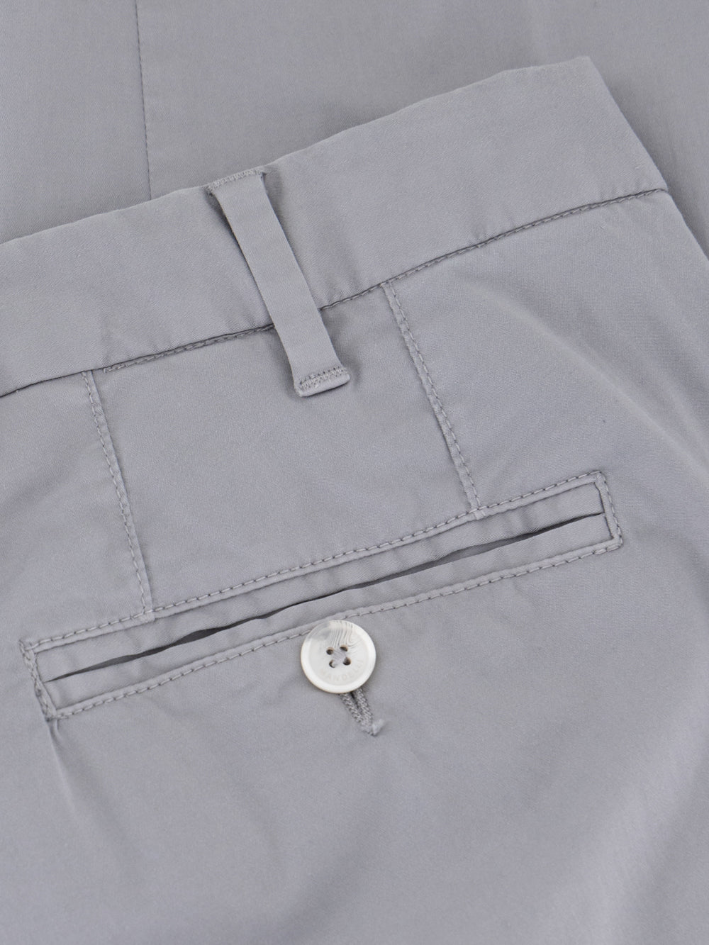 Virgin Wool Trousers in Light Grey