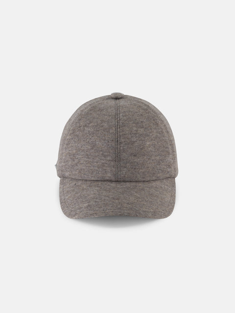 Mandelli Cashmere Blend Baseball Cap — Taupe